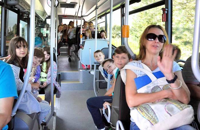 Pierwszy miejski autobus na próbnych kursach