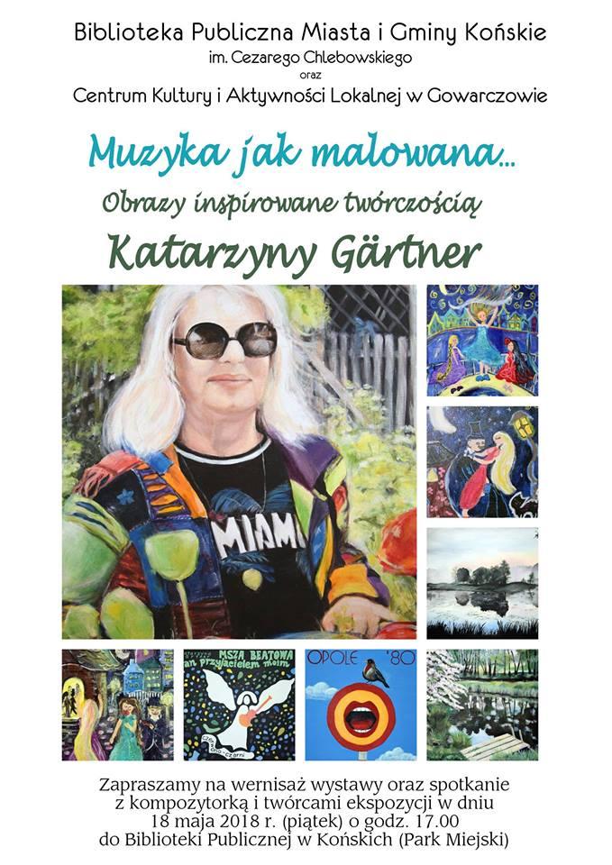Obrazy inspirowane muzyką. Katarzyna Gärtner gościem wystawy w Końskich