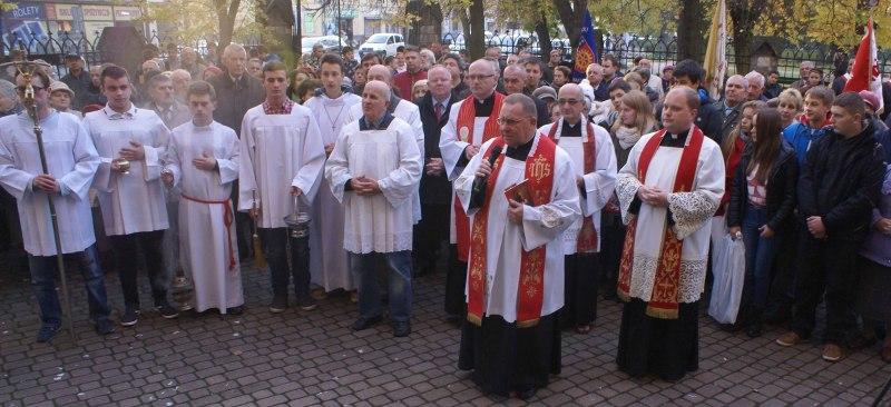 Powitano relikwie i odsłonięto tablicę
