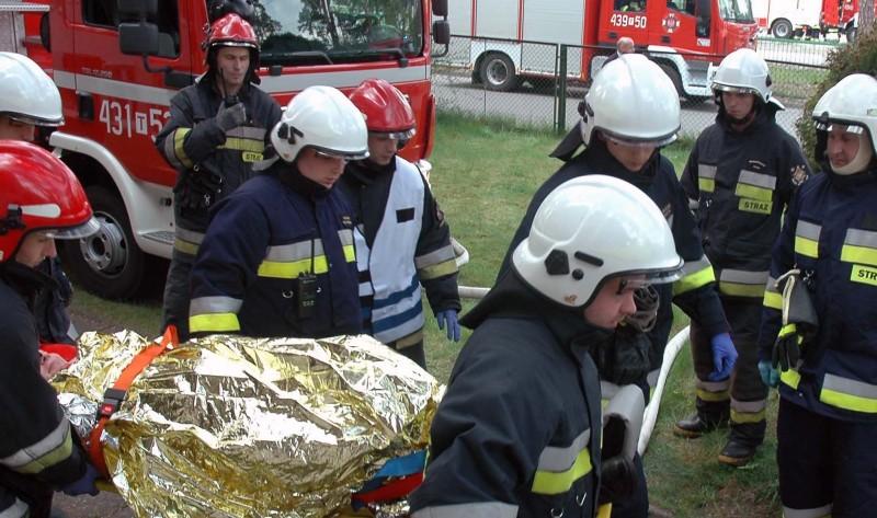 Ćwiczenia taktyczno-bojowe strażaków w Łuczniku