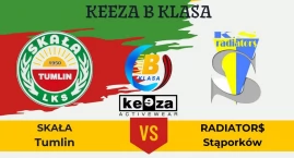 Zdjęcie przedstawia: KEEZA Klasa B, grupa 1. Radiator$ Stąporków zagrał w Tumlinie. Jak poszło naszej drużynie?