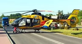 SIEROSŁAWICE. Dwóch nastolatków zderzyło się jadąc na motocyklach. Na SOR transportował ich śmigłowiec LPR