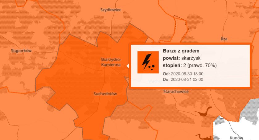 Ostrzeżenie dla powiatu skarżyskiego!