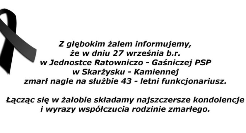 Strażackie środowisko pogrążone w żałobie. Zmarł 43-letni funkcjonariusz KP PSP