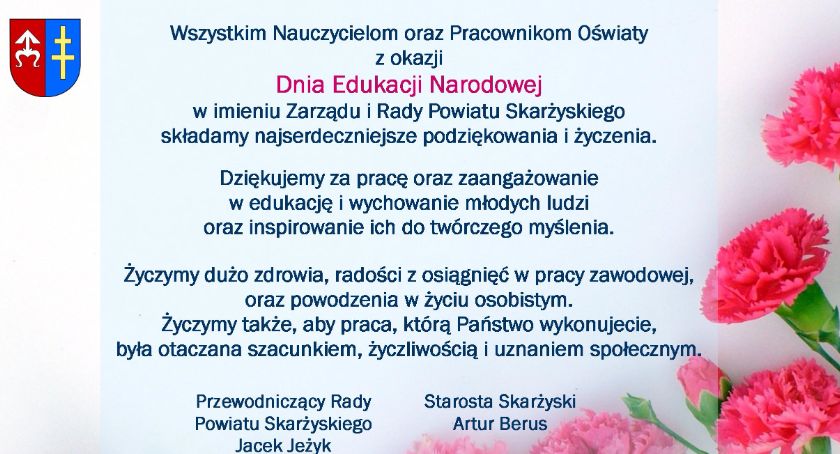 Życzenia z okazji Dnia Edukacji Narodowej