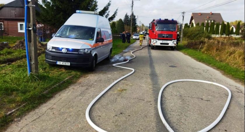Suchedniów. Koparka uszkodziła rurę gazową 