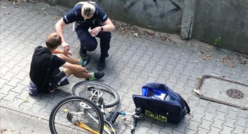 Kraksa rowerzysty w Skarżysku-Kamiennej
