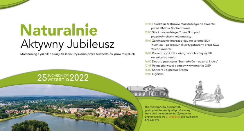 Naturalnie Aktywny Jubileusz. Suchedniów zaprasza na marszobieg i piknik 