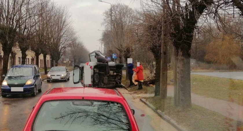  Chciała uniknąć potrącenia, uderzyła w drzewo 