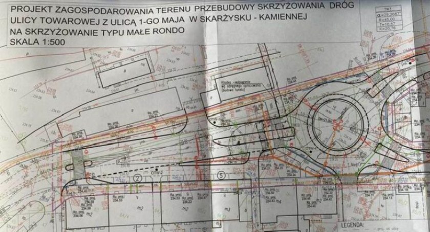 Powiat Skarżyski wybuduje rondo na skrzyżowaniu ulic - Towarowej i 1-go Maja w Skarżysku-Kamiennej