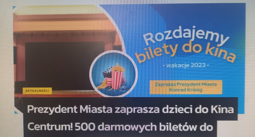 Zaproszenie po darmowe wejściówki do skarżyskiego KINA CENTRUM!
