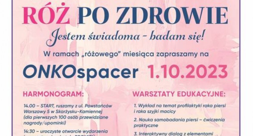 Róż po zdrowie - ONKOspacer w ramach różowego miesiąca 