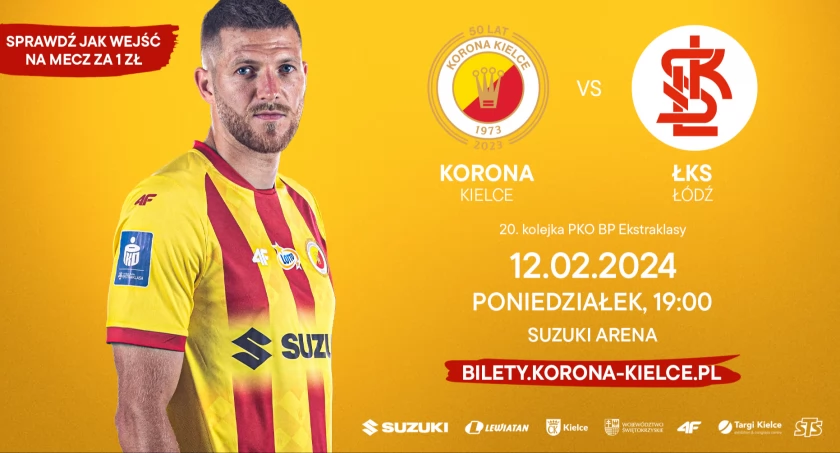 Mecz Korona Kielce – ŁKS Łódź coraz bliżej. Bilety już dostępne dla kibiców