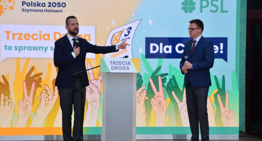 Szymon Hołownia i Władysław Kosiniak-Kamysz z wizytą w Skarżysku-Kamiennej 