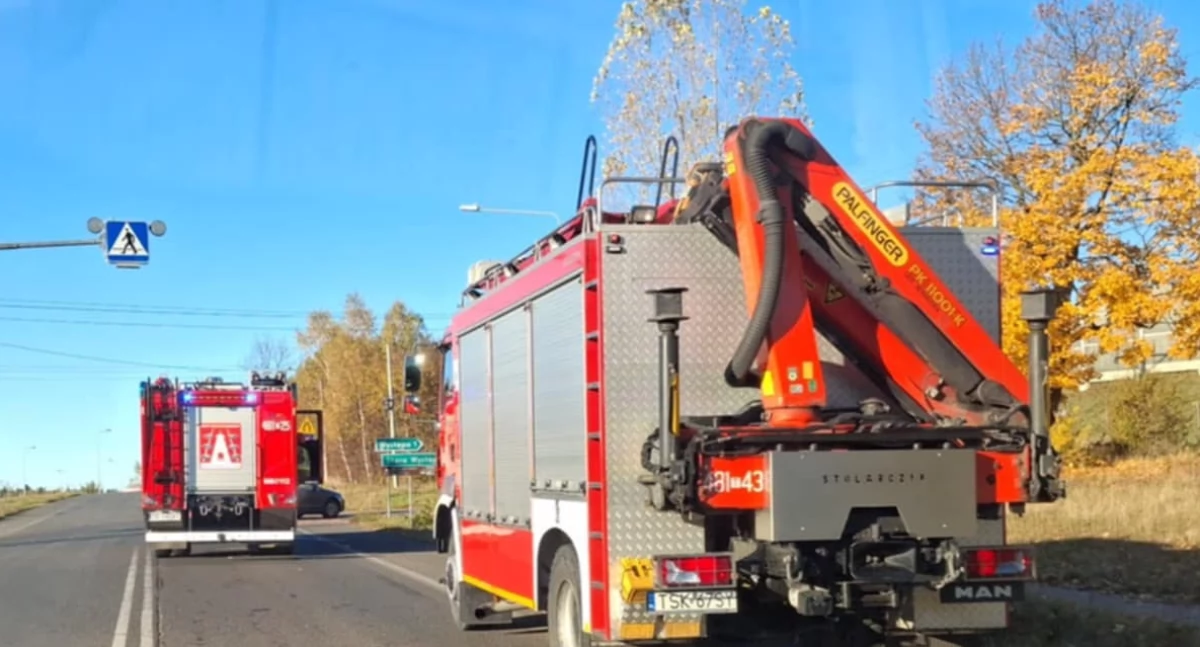 Wypadek na terenie gminy Łączna. Kierowcę oślepiło słońce?