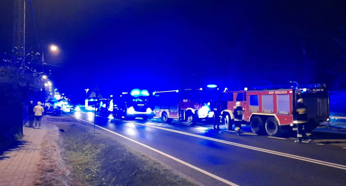 Pożar budynku gospodarczego w Brześciu. 10 zastępów straży pożarnej w akcji
