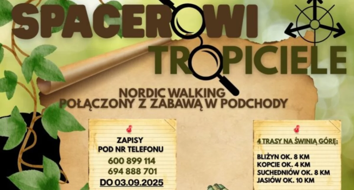 Spacerowi Tropiciele – nordic walking i podchody w jednym!