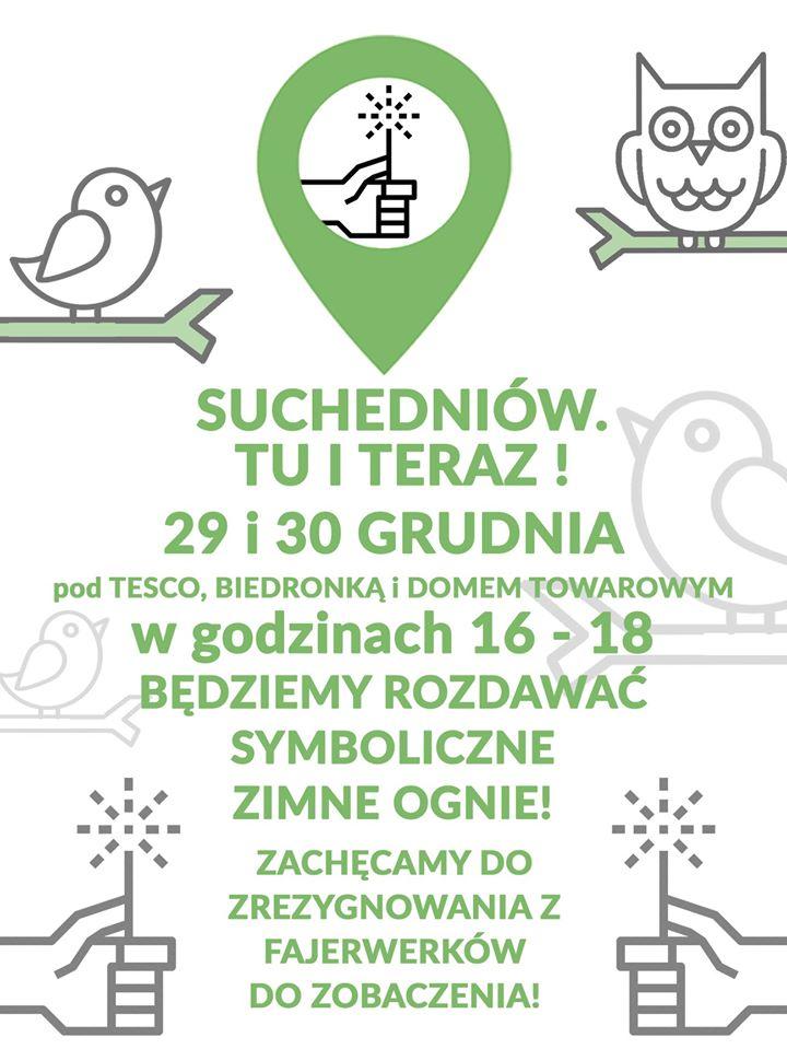 Zimne ognie zamiast fajerwerków - niezwykła akcja w Suchedniowie