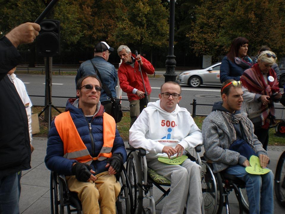Protestował w Warszawie
