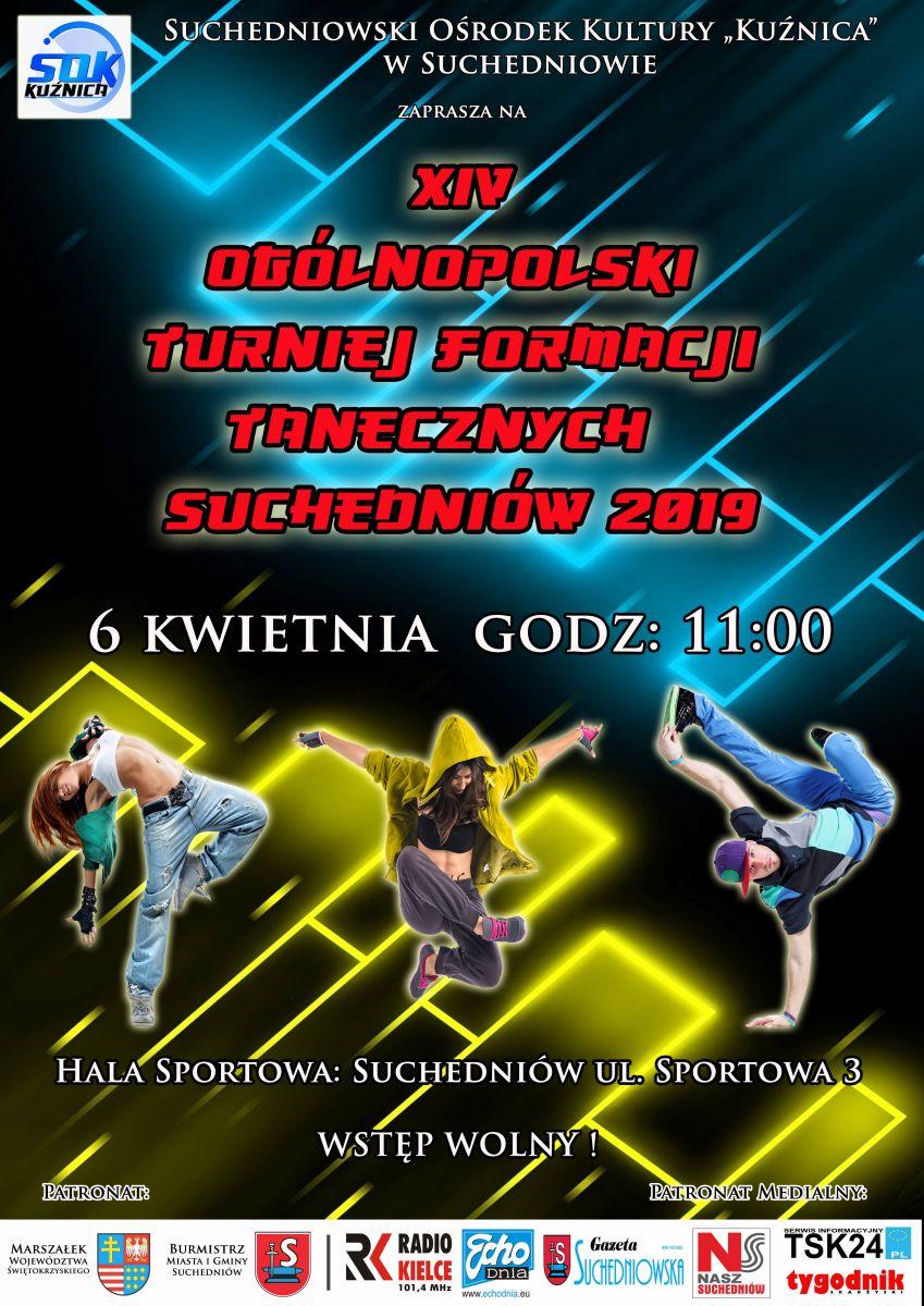 Zapraszamy na XIV Ogólnopolski Turniej Formacji Tanecznych Suchedniów 2019