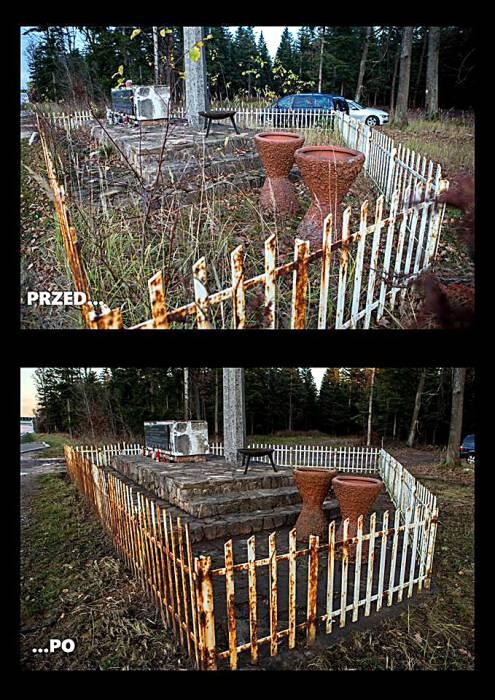 Uporządkowali pomnik na Baranowskiej Górze