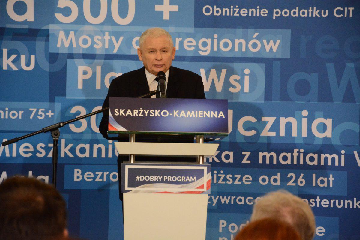 Jarosław Kaczyński z wizytą w Skarżysku. Udzielił poparcia Mariuszowi Bodo