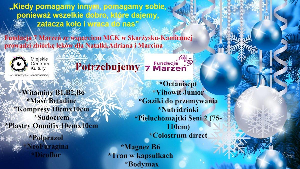Zbieramy leki dla Natalki, Adriana i Marcina