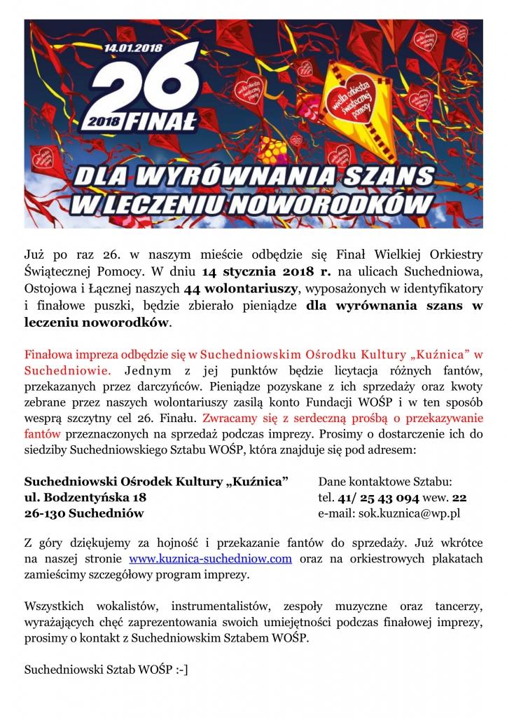 Rusza WOŚP w Suchedniowie