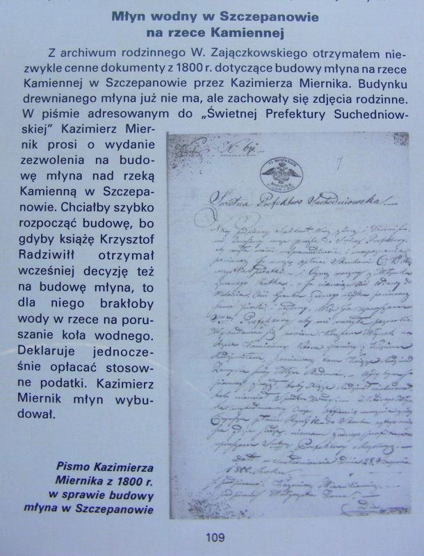 Młyn wodny w Szczepanowie na rzece Kamiennej
