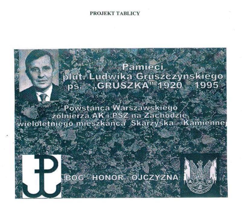 Upamiętnią plut. Ludwika Gruszczyńskiego