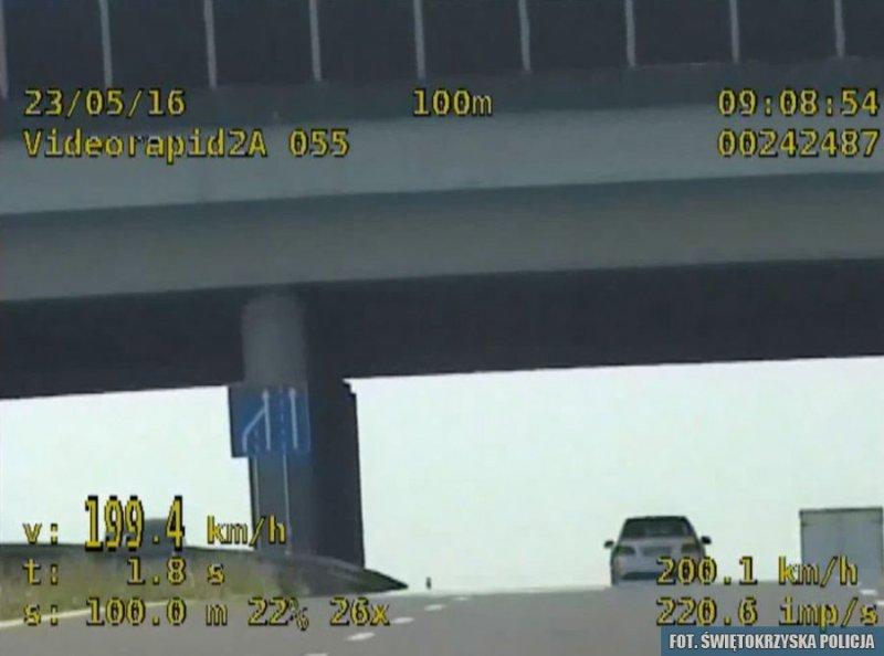 Gnał prawie 200 km/h