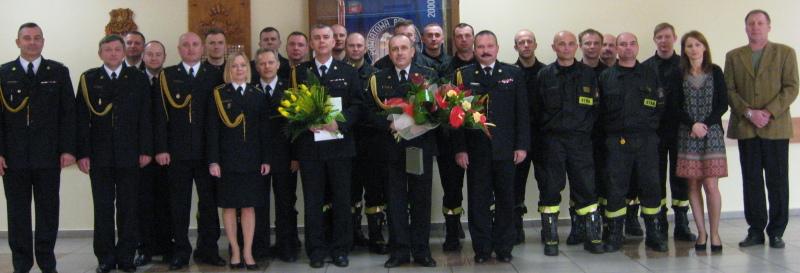 Awans komendanta strażaków