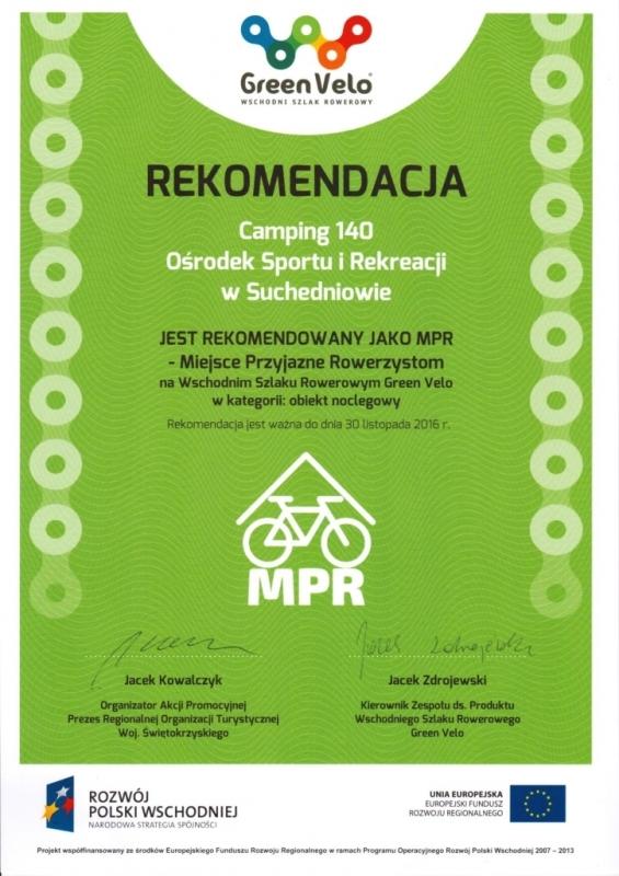 Miejsce przyjazne rowerzystom