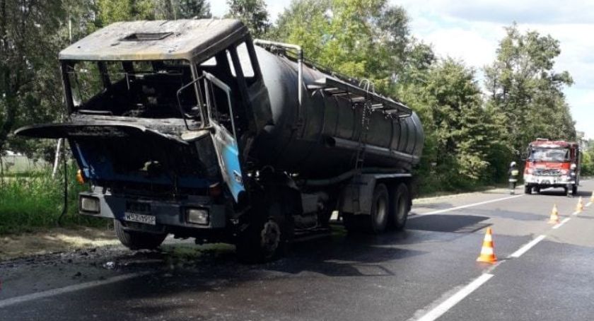 Pożar. Płonęła kabina ciężarówki