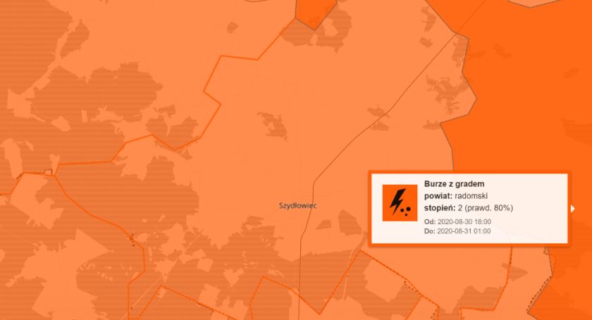 Ostrzeżenie pogodowe dla naszego powiatu!