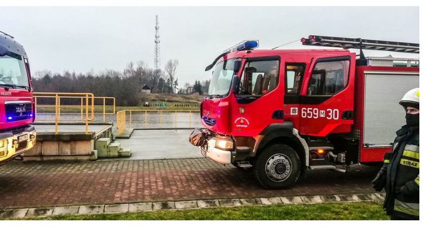 Jastrząb. Uciekła przed pościgiem prześladowcy, ale niemal nie utonęła...