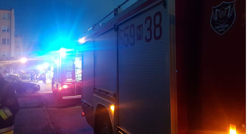 Szydłowiec. Co strażacy robili nocą na ul. Wschodniej?