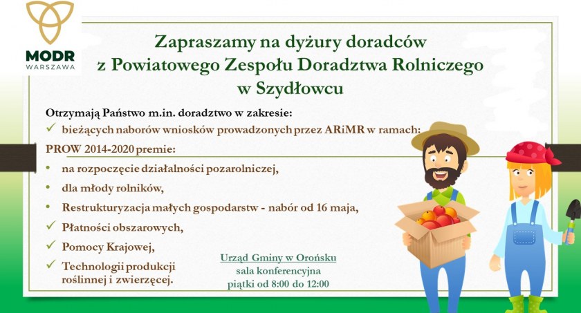 Doradztwo dla rolników w gminie Orońsko
