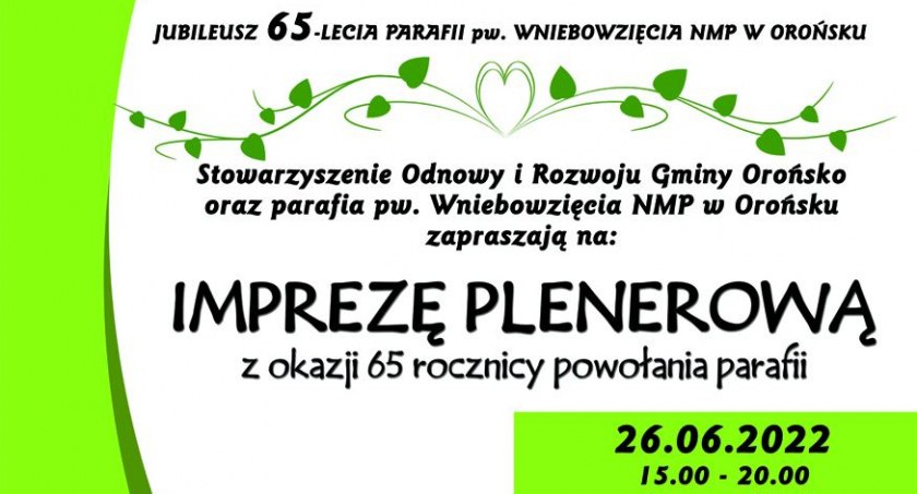 65. rocznica  powstania parafii w Orońsku! Obchody już w niedzielę!