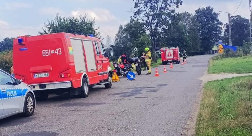 Groźny wypadek z udziałem motocyklisty w Orońsku