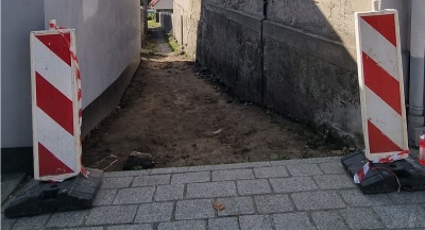 Ulica Rzeczna w Szydłowcu w przebudowie