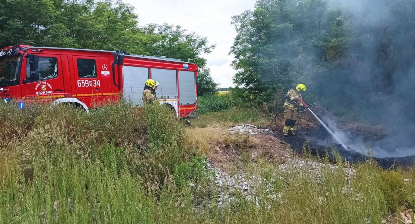 Pożar w Chronówku: Ostrzeżenie przed paleniem odpadów w lesie