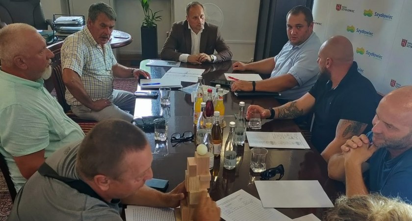 Szydłowiecki piaskowiec ożywa. Kompozycja z bloków reklamowych