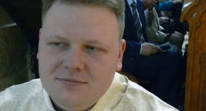 Diakon Mateusz Katanowski na praktykach w parafii w Orońsku