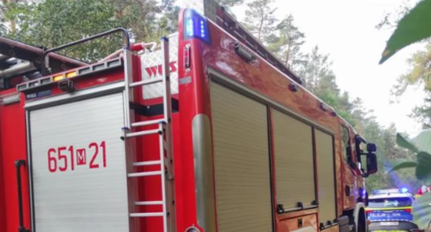 Interwencja JRG w Szydłowcu:. Ratowanie uwięzionego szopa na ul. Targowej