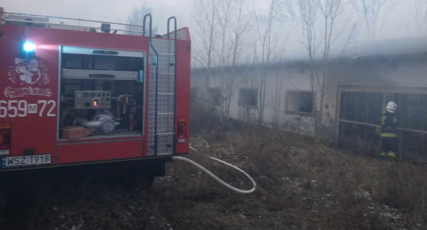 Pożar budynku w Marywilu