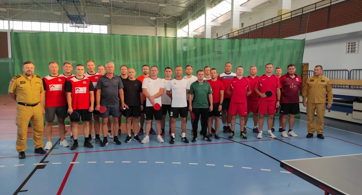 Eliminacje strefowe strażaków w tenisie stołowym w Szydłowcu do XIX Mistrzostw Województwa Mazowieckiego
