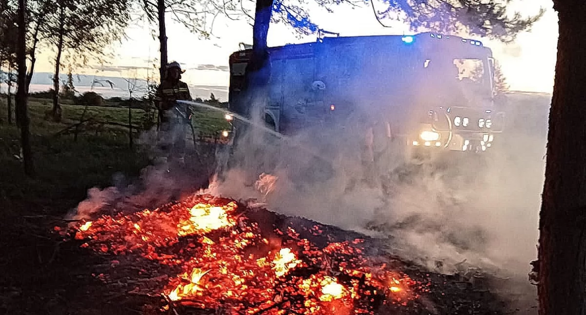 Intensywna sobota dla strażaków. Skuteczne akcje gaśnicze w Krogulczej Mokrej i Orońsku