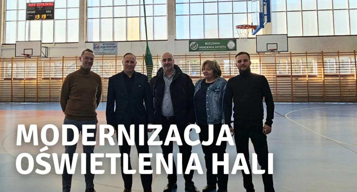 Nowe oświetlenie w hali sportowej PSP nr 2 w Szydłowcu