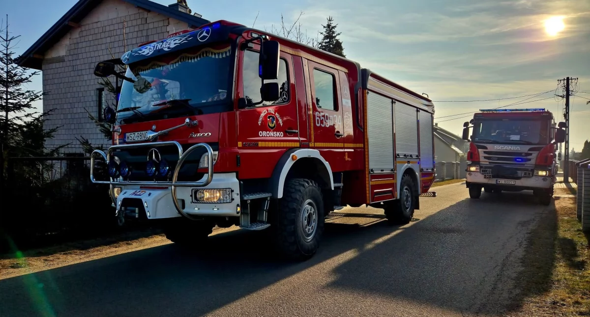 Pożar przy ul. Górnej w Orońsku